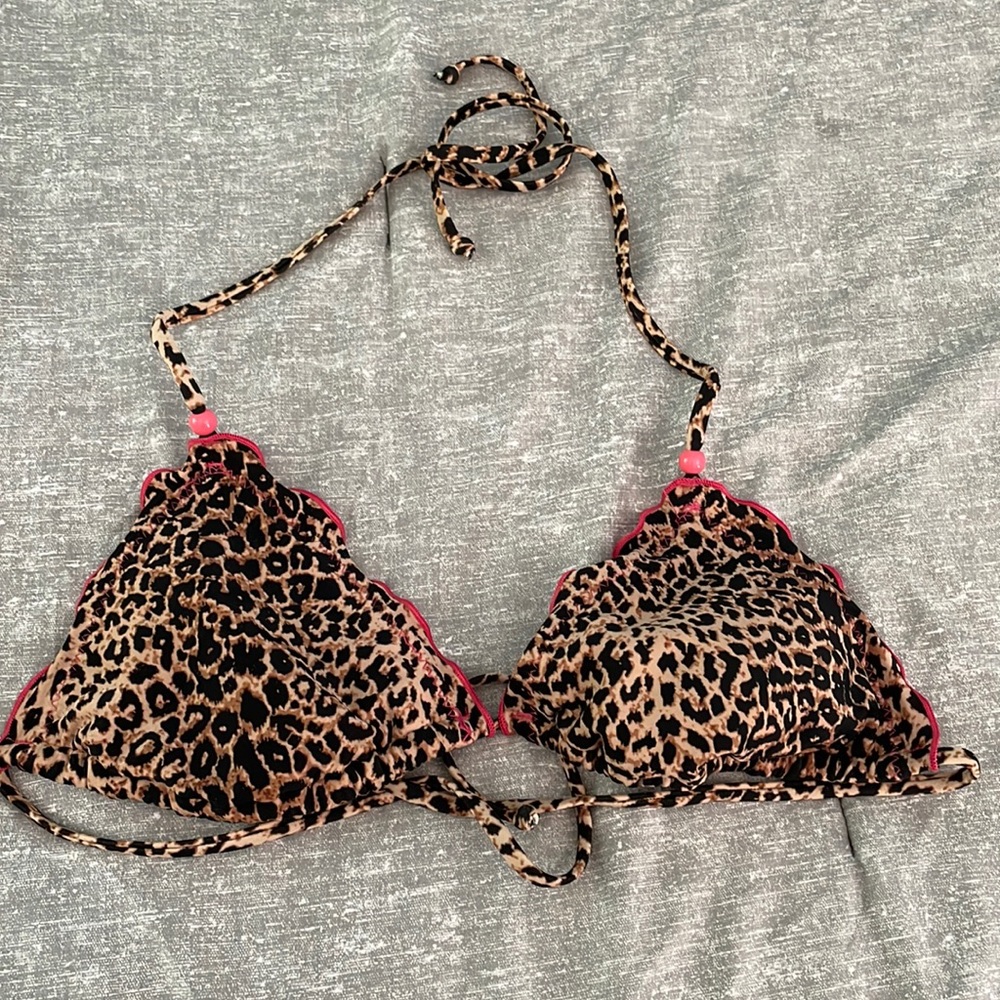 Cheetah print bikini top